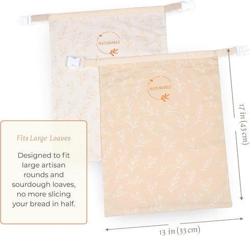 Set, 2 2 Beeswax Bread Bag for Homemade Bread & Beeswax Wrap XL Sourdough Bread Bags + Beeswax Wraps for Food | Keep