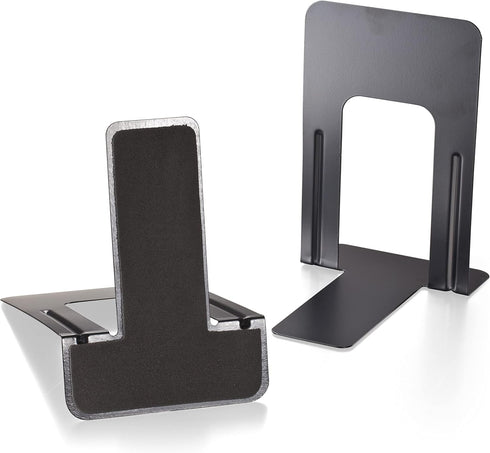 Officemate Non-Skid Bookends, 9”, Chip Proof Enamel Coating, Non-Skid Base (93051)