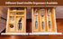 Umilife Drawer Organizer Storage Boxes - 2.5" High Bamboo Drawer Dividers with 5 Rearrangeable Bins for Kitchen & Office