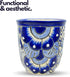 Talavera Mug - Authentic Hand Painted Mexican Coffee Mug - Blue and White - Taza Mexicana Azul Blanco