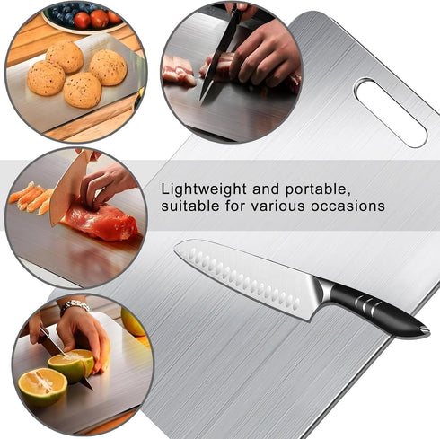 Generic 100% 304 Set (13.4 9Inch) Titanium Cutting Board for Kitchen - Pure Titanium Cutting Boards, Food Grade