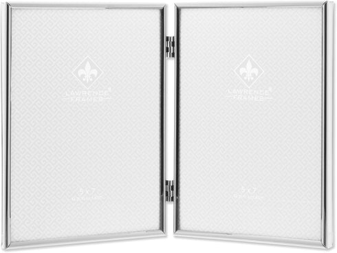 Lawrence 650057D Silver Metal Picture Frame, 7.1-Inch x 10.3-Inch
