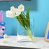 Aoderun Book Vase for Flowers Clear Glass Vase for Book Lovers Unique Flower Vase for Bookshelf Living Room