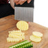Crinkle Cutter Wavy Chopper Knife, Upgraded Stainless Steel Blade for Safe Kitchen Tools, Black