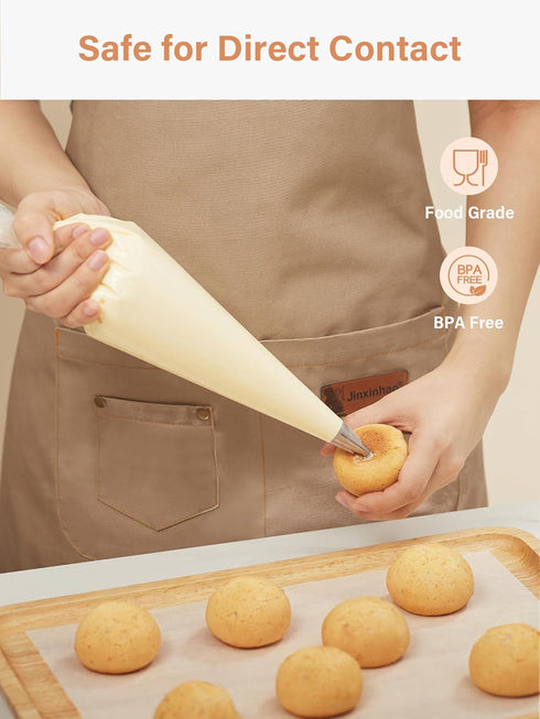 Kootek Piping Bags, Disposable Pastry Bags, 16 Inch, 100 Pcs Anti Burst Large Icing Bags for Baking