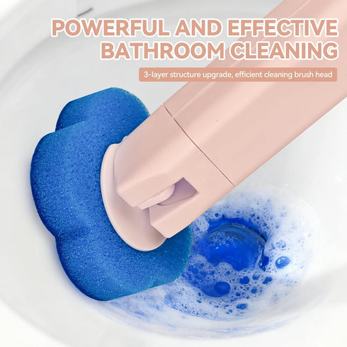 48 Disposable Toilet Brush with Refills,Toilet Cleaning Supplies,Toilet Wand Brush Starter Kit,Wall Mounted Toilet Bowl
