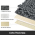 HOMEIDEAS Bathroom Rug Runner Grey, Ultra Soft Non-Slip Long Bath Rug, Thick Chenille Plush Machine Washable