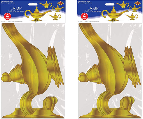 3D Foil Lamp Centerpieces, Pack of 2