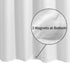 ALYVIA SPRING Waterproof Fabric Shower Curtain Liner, Standard Size 70x72, White with 3 Magnets