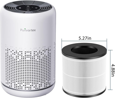 Replacement Filter for Purivortex AC300 Air Purifier, 3-in-1 True HEPA High-Efficiency Activated Carbon