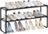 COAPUKT Long Shoe Rack, 2-Tier Stackable Shoe Organizer for Closet, Entryway, Hallway, Extra
