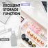 HOUSE DAY 8 PCS Desk Drawer Organizer Bins, 9*3*2" Clear Organizers with Silicone Pads for Makeup, Kitchen, Office