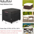 32W 32D 18H Inches Patio Ottoman Cover Waterproof Heavy Duty Square Outdoor Ottoman Covers, x x Patio Furniture