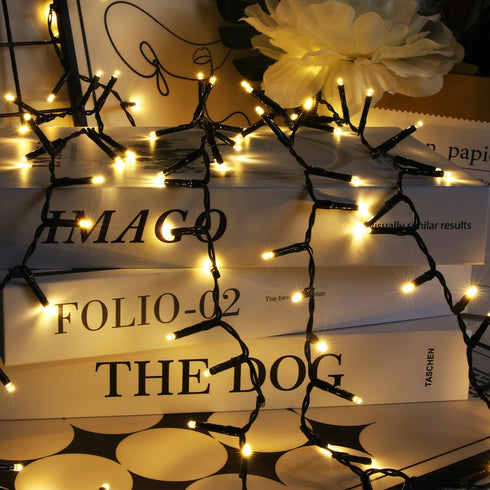 AWQ 2 Pack 10.8FT 120LED 8 (120) Christmas Fairy Lights, Twinkle Light Battery Operated with Modes, Timer & Memory