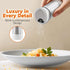 HOME EC Salt and Pepper Shakers Set, Adjustable Pour Holes, Glass and Stainless Steel Spice Dispenser