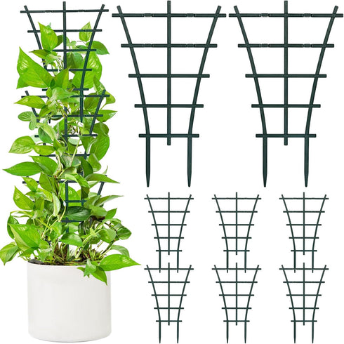 SYWHXY 12 Pack Stackable Mini Climbing Plant Trellis for Indoor Potted Plants, Flower