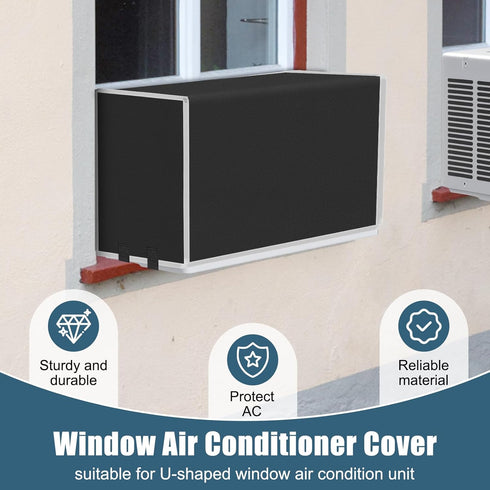 U Shaped Air Conditioner Cover for Midea, Waterproof and Windproof Cover for 8000/10000/12000 BTU Units