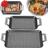 Camerons BBQ Grill Topper Grilling Pans, Set of 2, Non-Stick Barbecue Trays for Indoor Outdoor Use