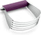 Spring Chef Large Purple Dough Blender, Heavy Duty Stainless Steel Dough Cutter Tool for Baking
