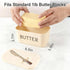 Piunaoa Countertop, White Butter Dish with Lid & Knife - Food-Grade Plastic Container, Large Capacity Holder