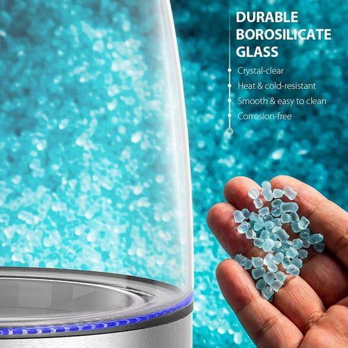 Fast Boil Electric Water Kettle, 1.8L with Auto Shut-Off and Boil-Dry Protection, BPA-Free Borosilicate Glass &