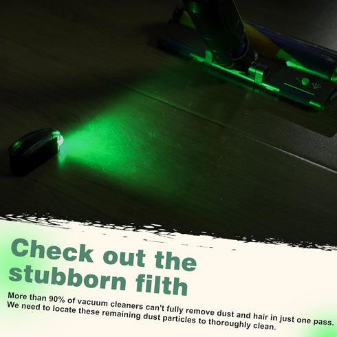 Vacuum Cleaner Dust Display LED,Reveal Microscopic Dust & Illuminate Invisible Pet Hair Cat Dog Fur,Suitable for All Vacuum Cleaners,Universal Accessories Upgrade Vacuum Attachments by Bahuun