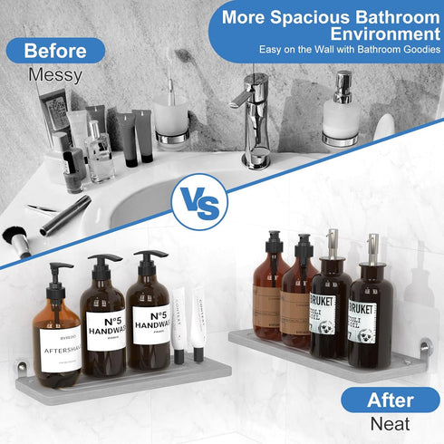 Quick Drying Stone Shower Caddy, 2 Pack Diatomite Tray for Kitchen Soap Dish and Hand Soap Holder