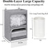 Quoyiyo 2-in-1 Plastic Bag Holder with Clear Window, Large Grocery Bag Holder and Trash Bag Dispenser with Easy-Access
