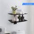 PS4 2-Tier Suptek Glass Floating Shelves, TV Wall Mount with Shelf for DVD Player / / Cable Boxes/Game Consoles/Sky