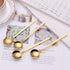 12 Pieces Mini Gold Stainless Steel Espresso Spoons, 5.24 Inch Demitasse Spoons for Dessert, Cake, Ice Cream