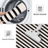 Black and White Striped Door Mat 24"x35" - Collive Cotton Hand Woven Welcome Rug