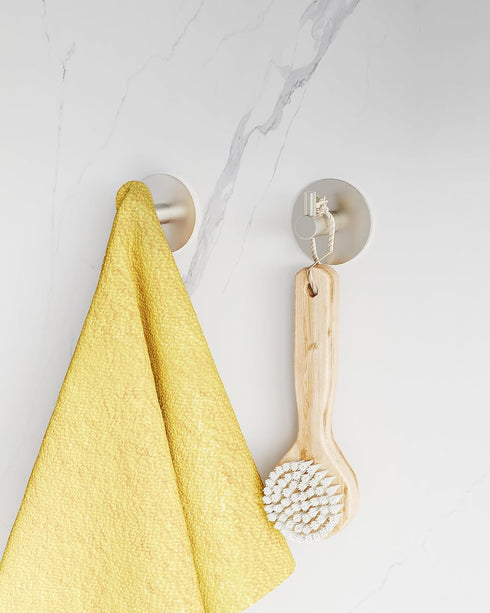 Under Cabinet Paper Towel Holder, Self Adhesive or Wall Mounted SUS304 Stainless Steel for Kitchen & Bathroom (2 Towel