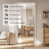 Sets (1 Pack, 54W 78 AJAZZ Blackout Door Curtain Magnetic Doorway Curtain Included Rod x L,Biscotti Beige) Accordion