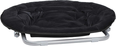 Saturnpower Faux-Fur Folding Chair, Moon Chair Soft Lounge Chair for Lounging, Bedroom, Dorm Rooms or Apartments, Black