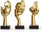 3 Pcs Gold Thinker Statues Sculptures for Home Decor, Golden Statues Table