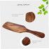 Hemoton Turner Spatula Set, Wooden Spurtles, Non-Stick Kitchen Tool, Slotted Stirring Spoons