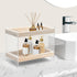 Bathroom Countertop Organizer, 2-Tier Wood Shelf for Cosmetic Storage, Acrylic Standing Rack for Home