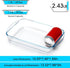 NUTRIUPS 1.8 Quart Glass Baking Dishes for Oven, Tempered Glass Lasagna Baking Dish, Rectangular Oven Safe Glass Baking Pan by NUTRIUPS