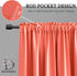 DONREN Coral Blackout Curtain Panels with Rod Pocket - Room Darkening Thermal Insulated Curtains for Bedroom (2 Panels)
