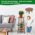 Eocogup Tall,2 Plant Stand Indoor Tier Convertible Wooden Flower Stand,Planter Stand,Multi-purpose Plant Shelf Indoor