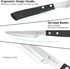 Steak Knife Set of 6, German Stainless Steel Serrated Steak Knives