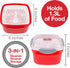 Microwave Cookware Steamer, 3 Piece Microwave Cooker with Food Container, Removable Strainer, BPA Free, 1.3 Liters