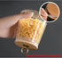 FANTESTICRYAN Airtight Glass Coffee Nuts Canister with Bamboo Lid, Decorative Container 700ml, 23 FL OZ