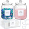 Glass Jars and Dryer Sheet Holder Set, Dispenser with Lids and Labels for Laundry Room Organization, Airtight Half
