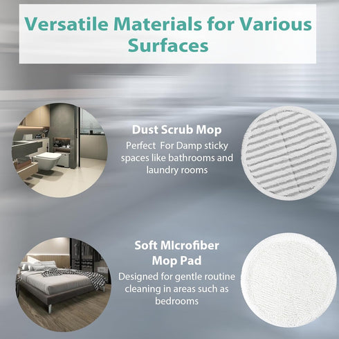 8 Pack Spin-Wave Mop Replacement Pads, Compatible with Bissell Spin-Wave Series Steam Mop
