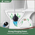Eyliden Toilet Bowl Wand Kit and Plunger Combo - 10pcs Refills, Disposable Toilet Brush and Plunger with Holder Set,