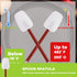 Silicone Rubber Spoonulas Pack of 3 (9.5/14/16-Inch), Commercial Silicone Spoonulas, Resistant to 500?, Dishwasher Safe