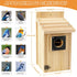 Rioychan 2 Pack Set Finch Wood Bird Houses for Outside with Paint for Bluebird Swallow Wren Chickadee, Crafts & DIY