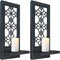 ZOLAPI Set of 2 Candle Sconces, Farmhouse Accent Wall Sconce, Black Candle