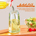 Olive Oil Dispenser, 2 in 1 Oil Sprayer for Cooking, 16oz/470ml Glass Oil Spray Bottle